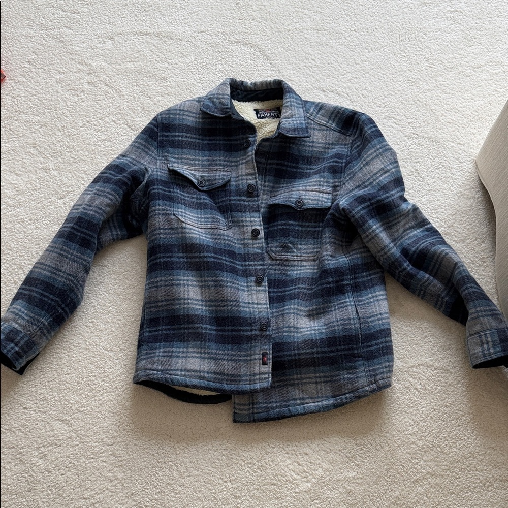 Faherty Blue Plaid Jacket